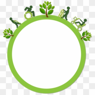 Green Circle With Icon People With Disabilities Walking - Circle, HD Png Download