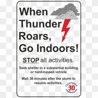 Thunder Warning Sign - Flyer, HD Png Download