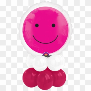 Smiley Pink Round Compact Balloons - Smiley, HD Png Download