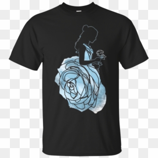 Disney Beauty & The Beast Belle Blue Rose Dress T-shirt - Groundhog Day 2019 T Shirt, HD Png Download
