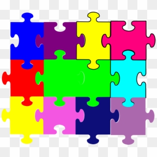 Jigsaw Puzzle Medium Size Png - 4 Puzzle Pieces Png, Transparent Png