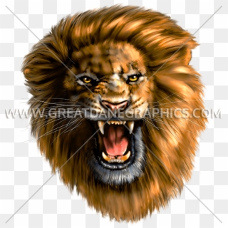 Lion Head Roaring - Roaring Lion T Shirt, HD Png Download