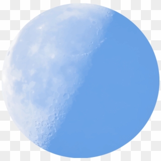 Blue Full Moon Clipart - Moon In Daylight Png, Transparent Png