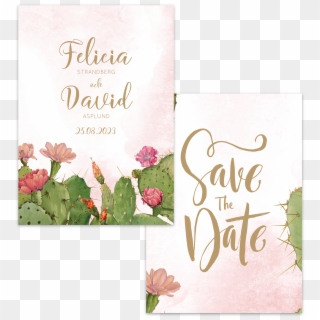 Cactus Save The Date - Greeting Card, HD Png Download