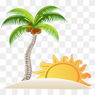 Palm Tree Clipart Goa Theme - House In The Beach Png, Transparent Png