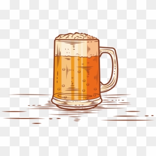 Drawn Beer Beer Cup - Beer Hand Drawn Png, Transparent Png