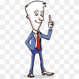 Cartoon Man Making A Point - Businessperson, HD Png Download