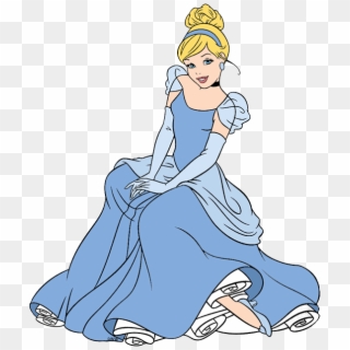 Clip Art Free Download Clip Art Disney Galore Sitting - Disney Princess Cinderella Sitting, HD Png Download