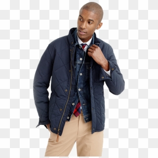 Free Black People Png Image - J Crew Quilted Jacket, Transparent Png