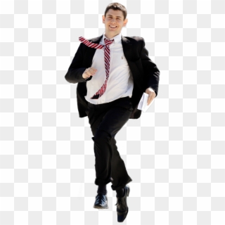 625 X 813 14 - Man In Suit Running, HD Png Download
