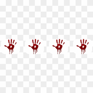Bloody Handprints - Transparent Hand Blood Horror Png, Png Download