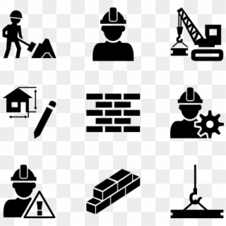 Building Trade - Germany Icons Black And White, HD Png Download