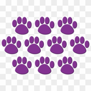 Tcr4646 Purple Paw Prints Accents Image - Red Paw Prints, HD Png Download