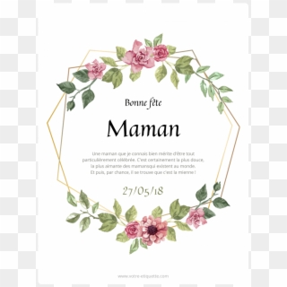 Personalized Label Template Pastel Mother's Day - Brasao De Flores Para Convites, HD Png Download