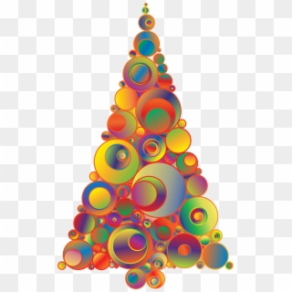 This Free Icons Png Design Of Colorful Abstract Circles - Christmas Clipart Tree Orange, Transparent Png