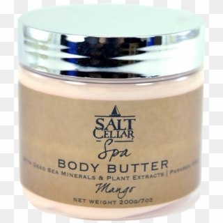 Salt Cellar Dead Sea Body Butter 7 Oz (mango, Kiwi, - Cosmetics, HD Png Download