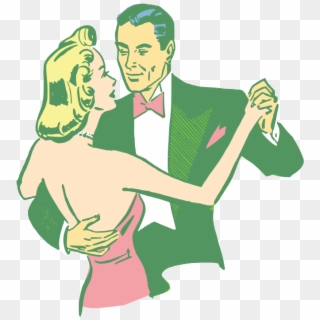 Dancing Couple Colorized - Vintage Dancing Clipart, HD Png Download