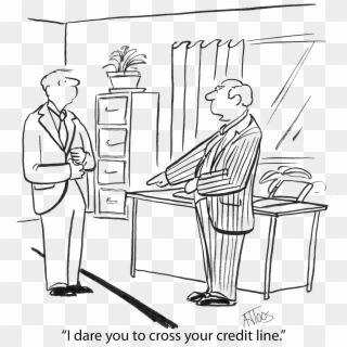 Credit Line Cartoon - Cartoon, HD Png Download