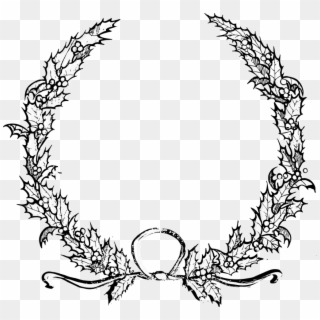 Large Size Of Coloring Pages - Christmas Wreath Drawing Png, Transparent Png
