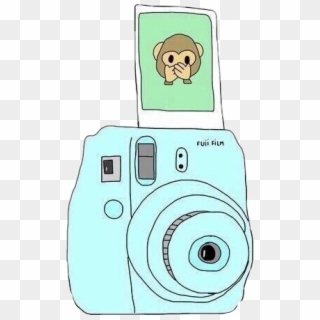 #camera #instax #poseforthecamera #pose #monkeyemoji - Desenho Camera Polaroid Png, Transparent Png
