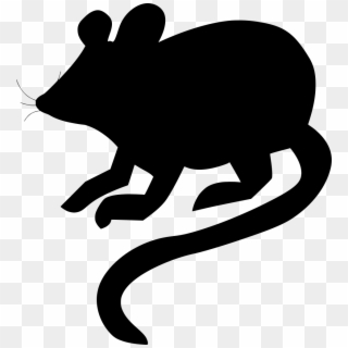 Download Png - Silhouette Mouse Clipart Black And White, Transparent Png