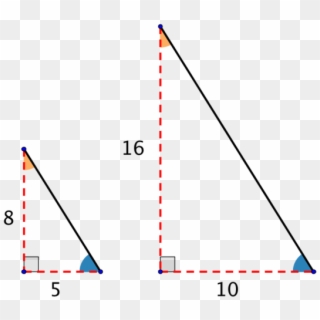 Showing Similar Triangles With Sides 5 And 8, And 10 - Triangle, HD Png Download