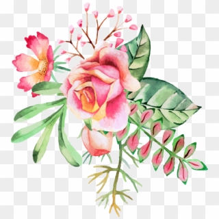 Watercolor Painting Flower Ink - Pattern Flowers Png, Transparent Png