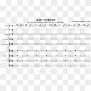Jazzy Note Blocks Sheet Music For Flute, Percussion, - Plot, HD Png Download