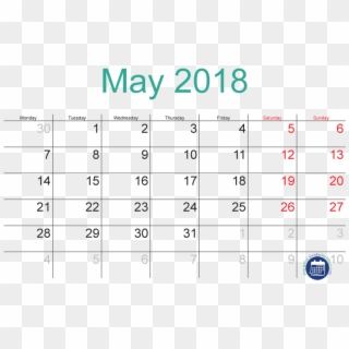 Calendar May 2017 With Holidays, HD Png Download