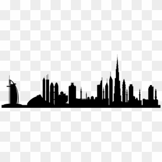 Dubai Cityscape Silhouette, HD Png Download