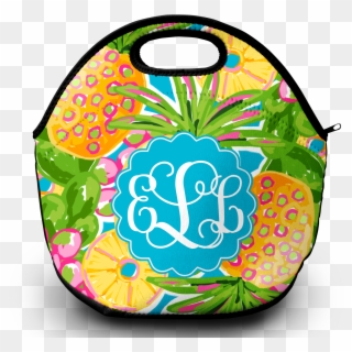 Monogram Lunch Bag Pineapple Paradise - Lunchbox, HD Png Download