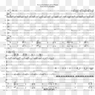 No Love By Eminem And Lil Wayne Sheet Music For Piano, - Sheet Music, HD Png Download