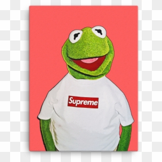 Kermit The Frog - Kermit The Frog Wearing Supreme, HD Png Download