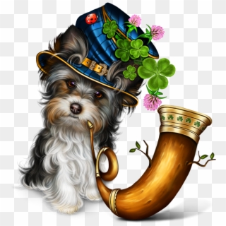 Leprechaun Yorkie With Horn Png - Yorkshire Terrier, Transparent Png