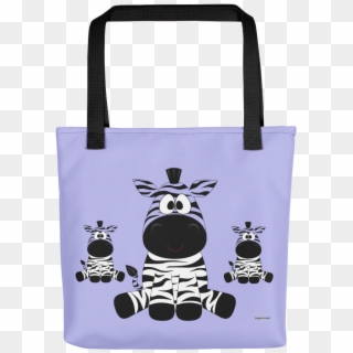 Fashion Tote Bag With A Zipper - Zebra Face Clipart, HD Png Download