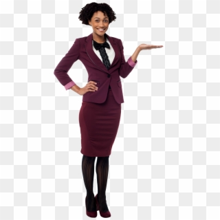 Women Pointing Right Free Png Image - Formal Wear, Transparent Png