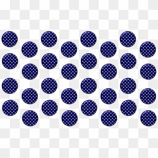 Stars 3d Navy White Circles Png Image - Polka Dot, Transparent Png