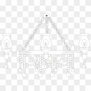 This Free Icons Png Design Of Chandelier Line Art - Line Art, Transparent Png