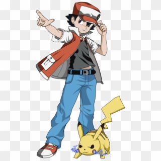 Pokemon Red \u0026 Pikachu Classic Nathan23q Illustrations - Pokemon Red With Pikachu, HD Png Download