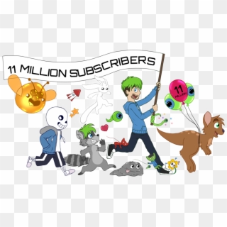 Jacksepticeye 11 Million Subscribers By Lyra-somnium - Cartoon, HD Png Download