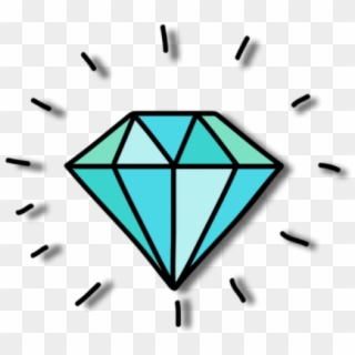 #diamond #jewelry #jewel #gemstone #gem #blue #emoji - Diamond Pictogram, HD Png Download