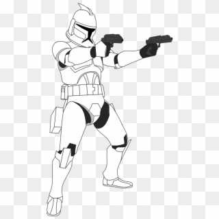 Clone Troopers' Drawings Hd - Star Wars Clone Drawing, HD Png Download