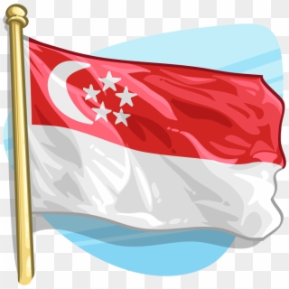 Singapore Flag Of Singapore - Flag, HD Png Download
