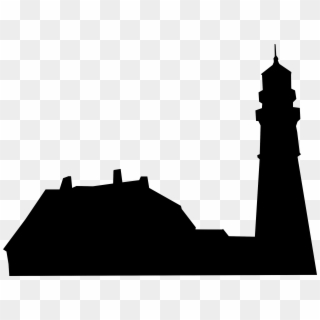 Lighthouse Transparent Black And White - Silhouette Of A Lighthouse, HD Png Download