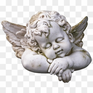 Figure, Angel, Cherub, Sleeping, Ceramic, Weathered - Cherub Sleeping, HD Png Download