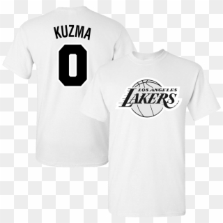 Men's La Lakers Kyle Kuzma Black And White Jersey T-shirt - Jaguar, HD Png Download