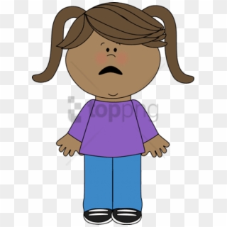Free Png Confused Kid Png Png Image With Transparent - Sad Girl Clip Art, Png Download