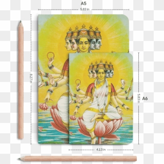 Dailyobjects Indian Mythology Lakshmi A6 Notebook Plain - Illustration, HD Png Download