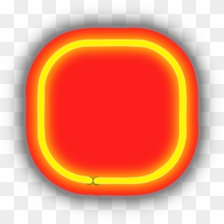 Neon Box Rounded Glow Png Image - Rotational Symmetry, Transparent Png