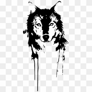 T-shirt Gray Wolf Black Png Download Free Clipart - Lobo Stencil, Transparent Png